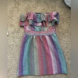 Saylor Nola Rainbow Strapless Mini Dress